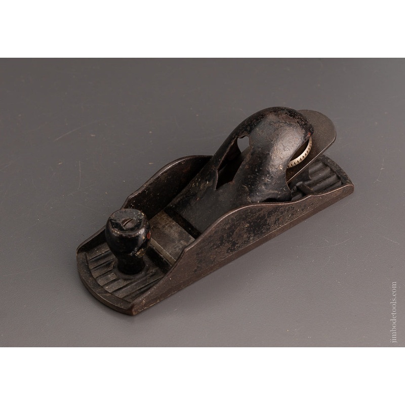 Rare Wide Body, Corrugated, Adjustable CHAPLINS PATENT Block Plane by TOWER & LYON – 104064