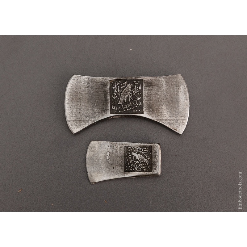 Remarkable Miniature Steel KELLY BLACK RAVEN Axes by PAUL HAMLER — 104059