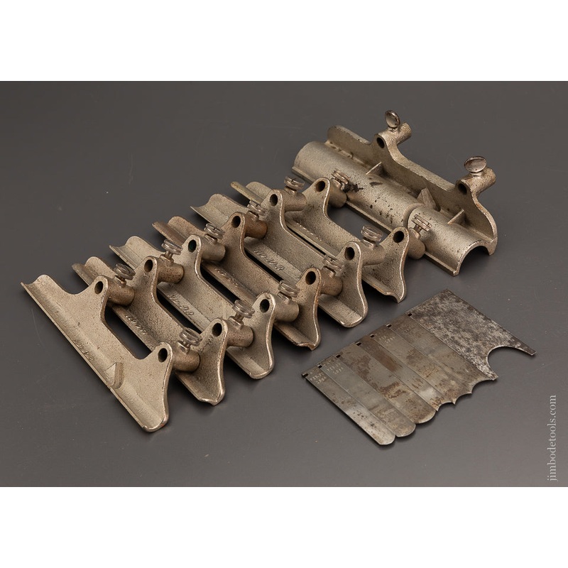 Rare 7 Auxiliary Hollow & Round Bottoms for STANLEY No. 45 Combination Plane with Irons – 104045 – AS OF JULY 23