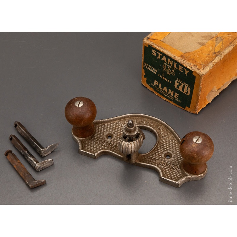 100% Complete STANLEY No. 71 1/2 Router Plane in Original Box – 104115