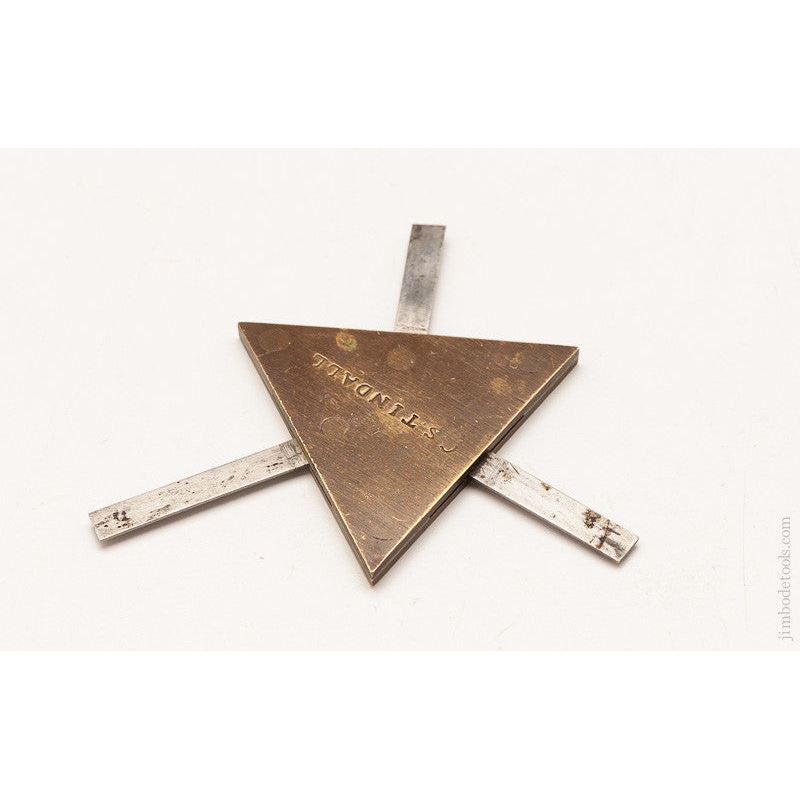 Rare PRESTON 3 3/4 inch Brass Spider Gage Bevel Square – 57132