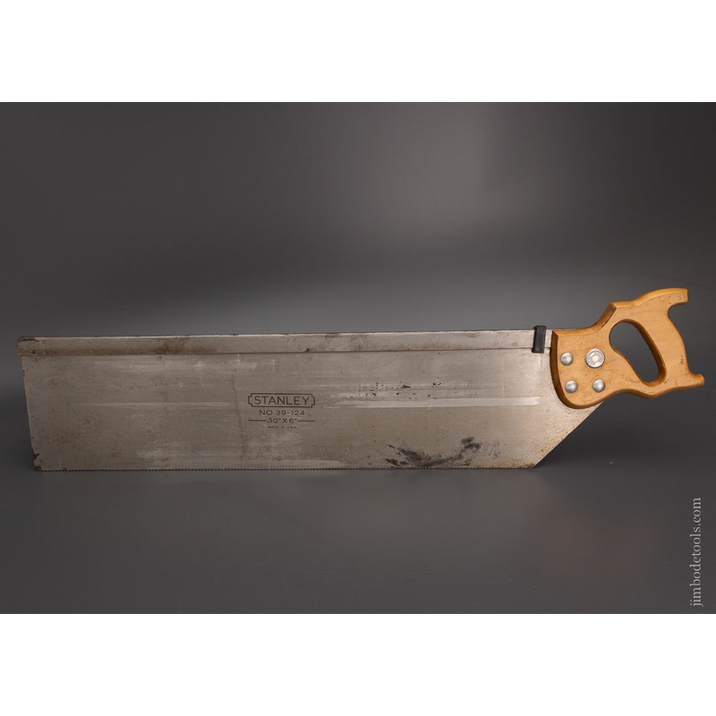 Rare STANLEY No. 39-124 Miter Box Saw 30 x 6 Inches – 104747
