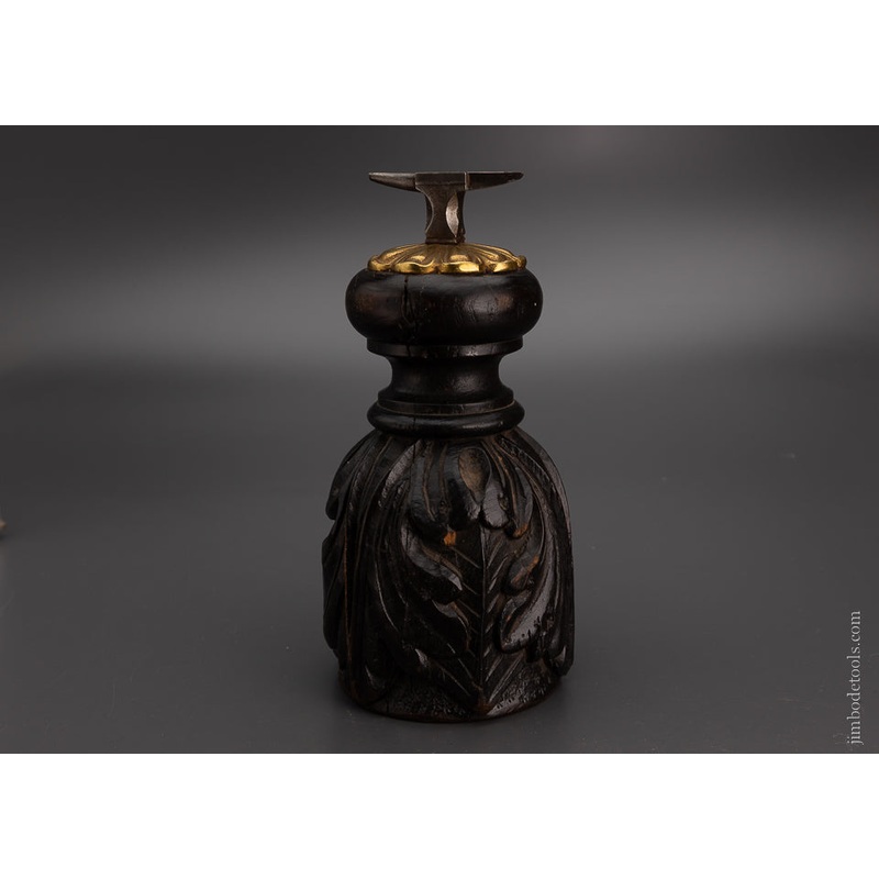 Spectacular Jewelers Anvil on Ornately Carved Stump – 104759