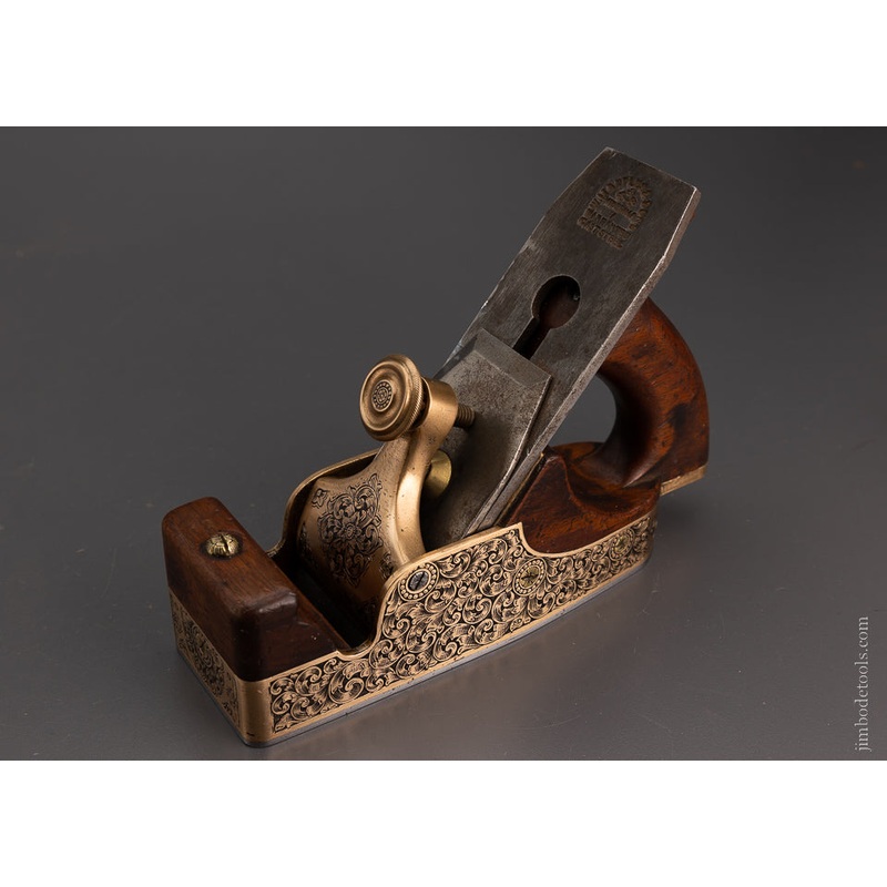 Stunning Lavishly Engraved Gunmetal Infill Smooth Plane – 104631 – AS OF OCT 11
