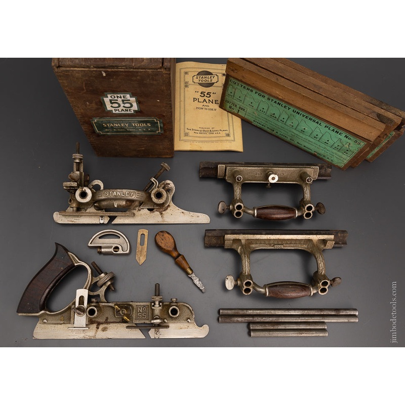 100% Complete STANLEY No. 55 Combination Plane in Box – 104291