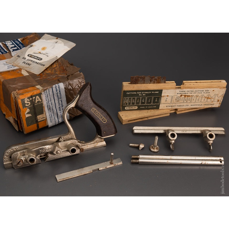 STANLEY NO. 50S Plow Plane Near Mint in Box 100% Complete – 104812