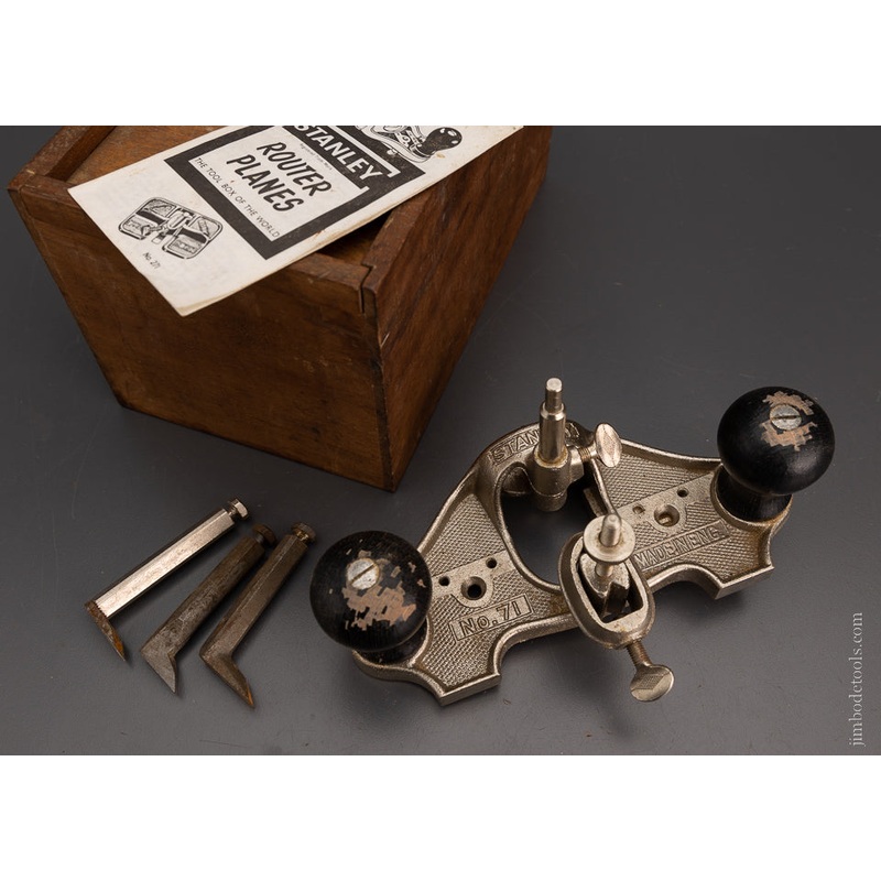 STANLEY No. 71 Router Plane 100% Complete in Custom Box! – 104627