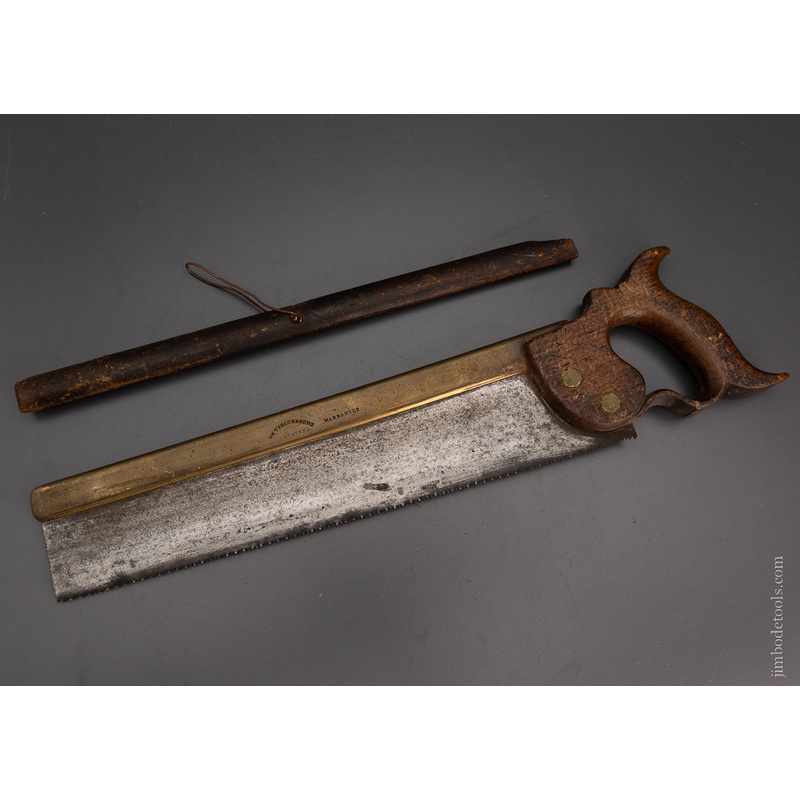 Very Early WM. TYZACK & SONS Brass Back 14 Inch Tenon Saw – 104990
