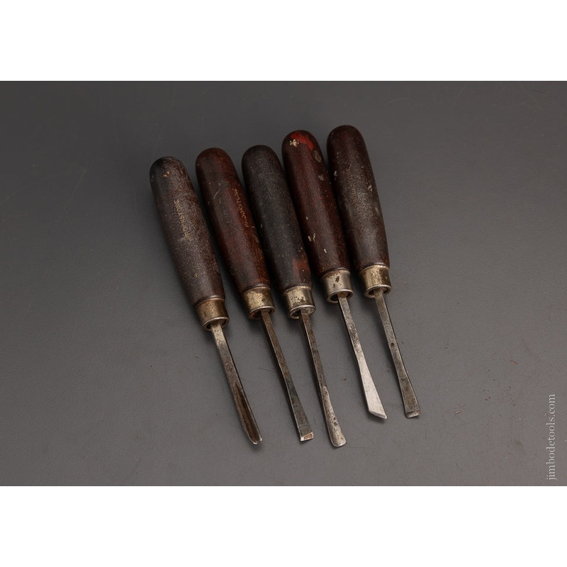 Vintage BROOKSTONE Carving Tools Set of 5 – 104213