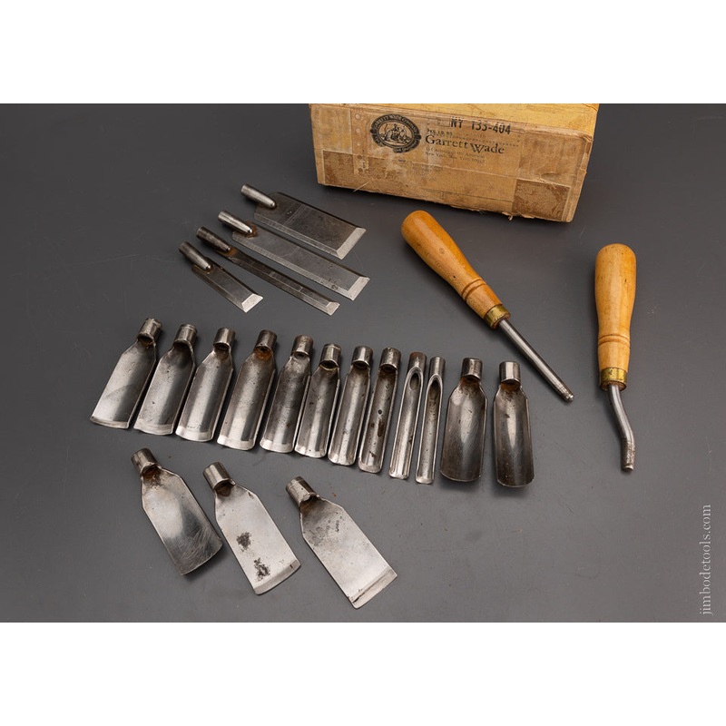 Rare & Fine ADAMS & NELSON CO. Pattern Makers Chisel & Gouge Set – 105234