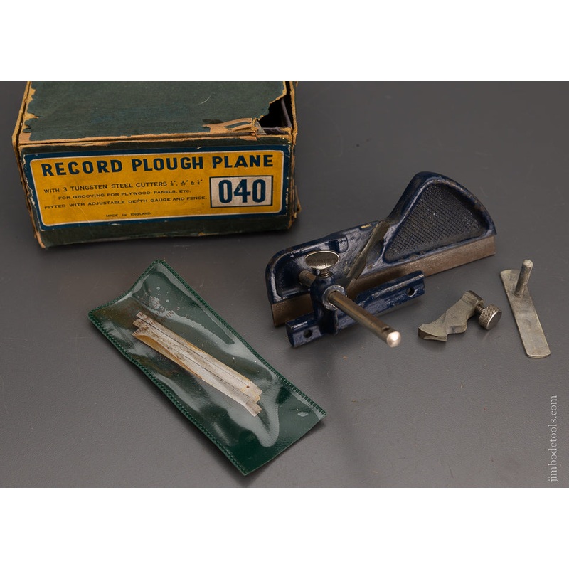 RECORD No. 040 Plow Plane 100% Complete in Original Box – 104831