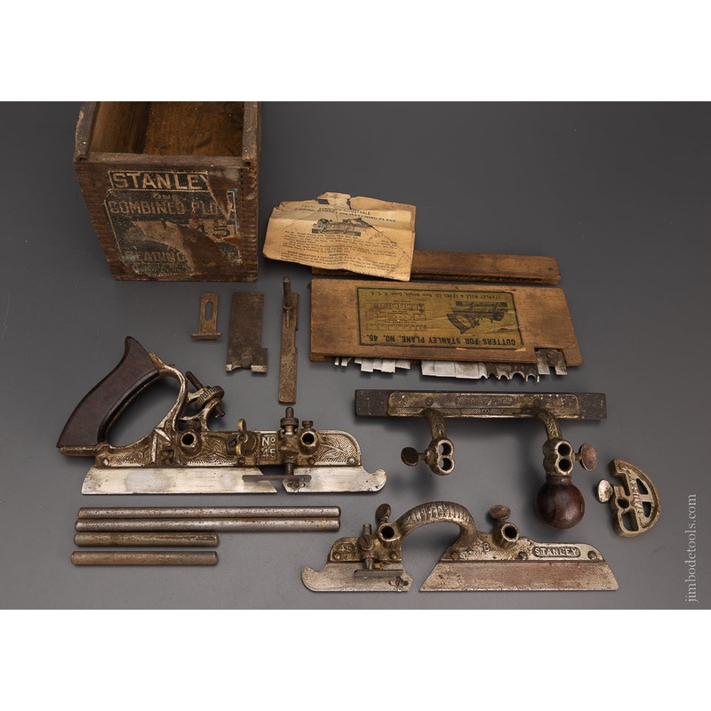 STANLEY No. 45 Combination Plow Plane in Box – 105094