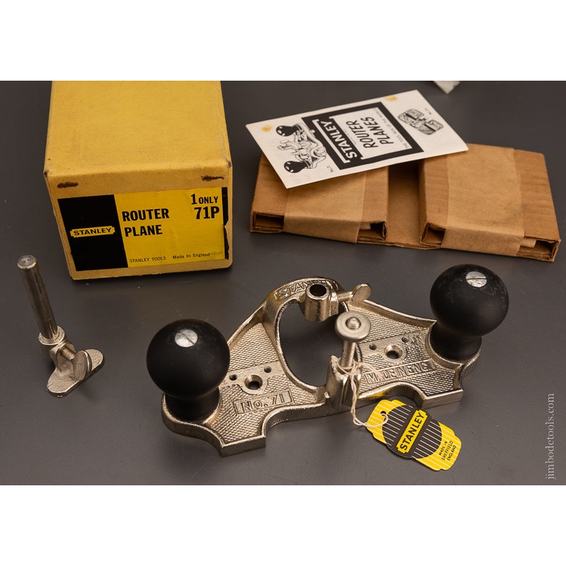 STANLEY No. 71P Router Plane Dead Mint in Box with Tag 100% Complete – 105139