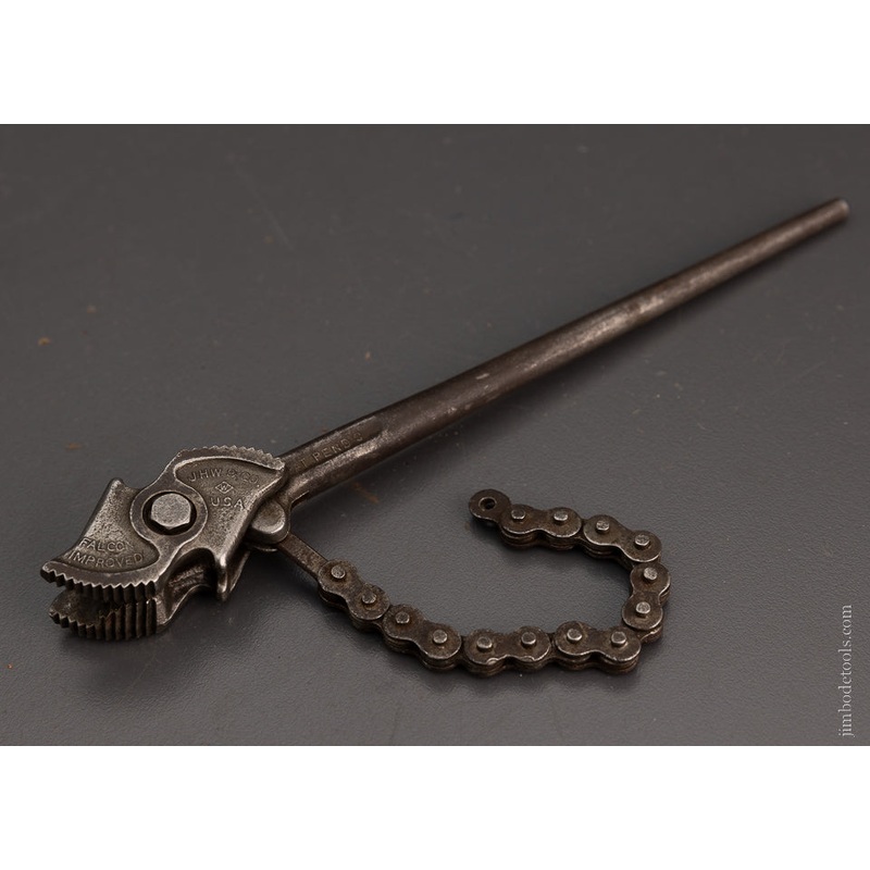 Very Rare! Salesman’s Sample Seven inch BROCK Patent December 13, 1881 WILLIAMS & CO Vulcan Chain Pipe Wrench – 104241
