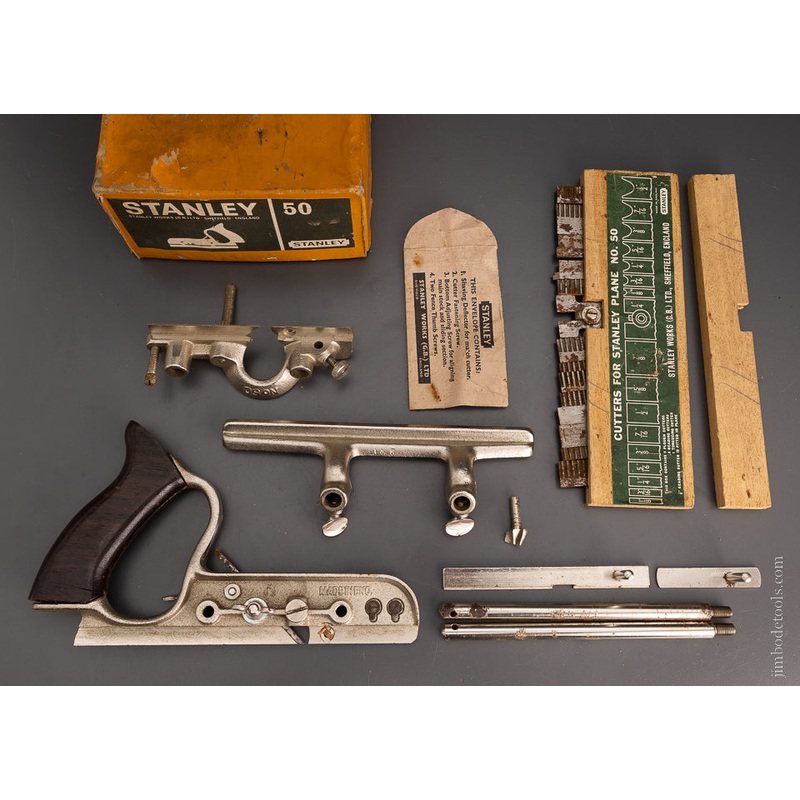 STANLEY No. 50 Combination Plow Plane in Original Box100% Complete – 105412