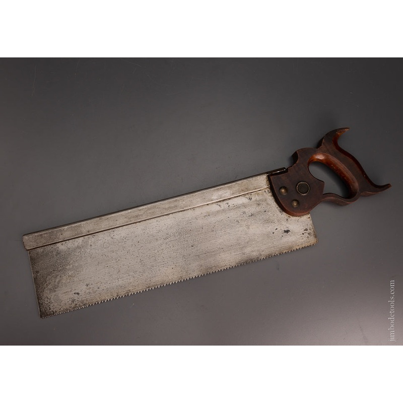 Rare DISSTON No. 77 Back Saw FOR MECHANICS NOT BOTCHERS – 105702