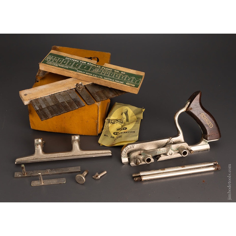 STANLEY No. 50 Light Combination Plane 100% COMPLETE in Original Box – 105422