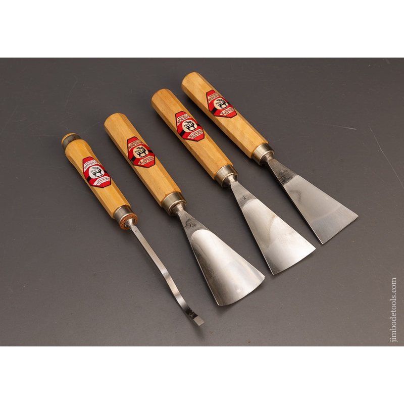 Really Fat & Mint with Labels HIRSCH Carving Gouges Chisels – 115887
