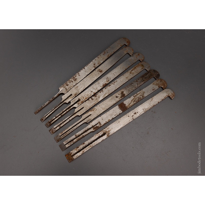 Set of 7 Plow Plane Irons – 105586