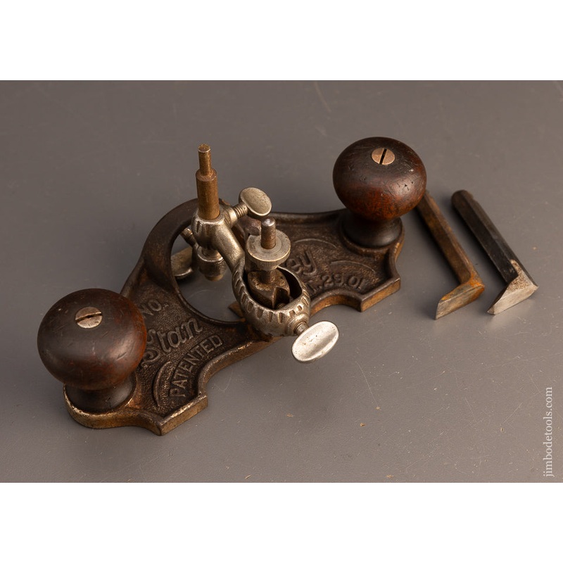 100% Complete STANLEY No. 71 Router Plane with All 3 Blades – 116190