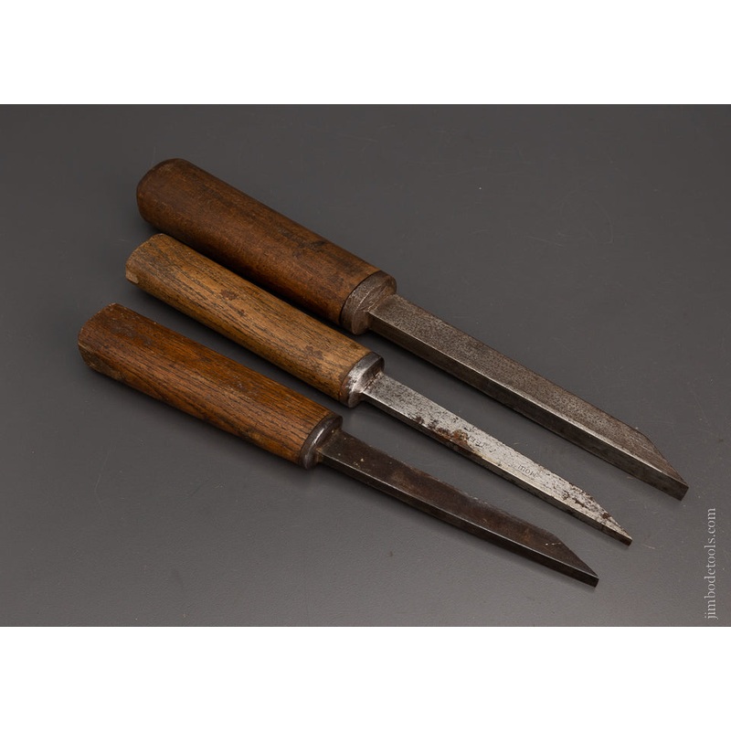 Set of 3 MOULSON BROTHERS Pig Sticker Mortise Chisels – 105729