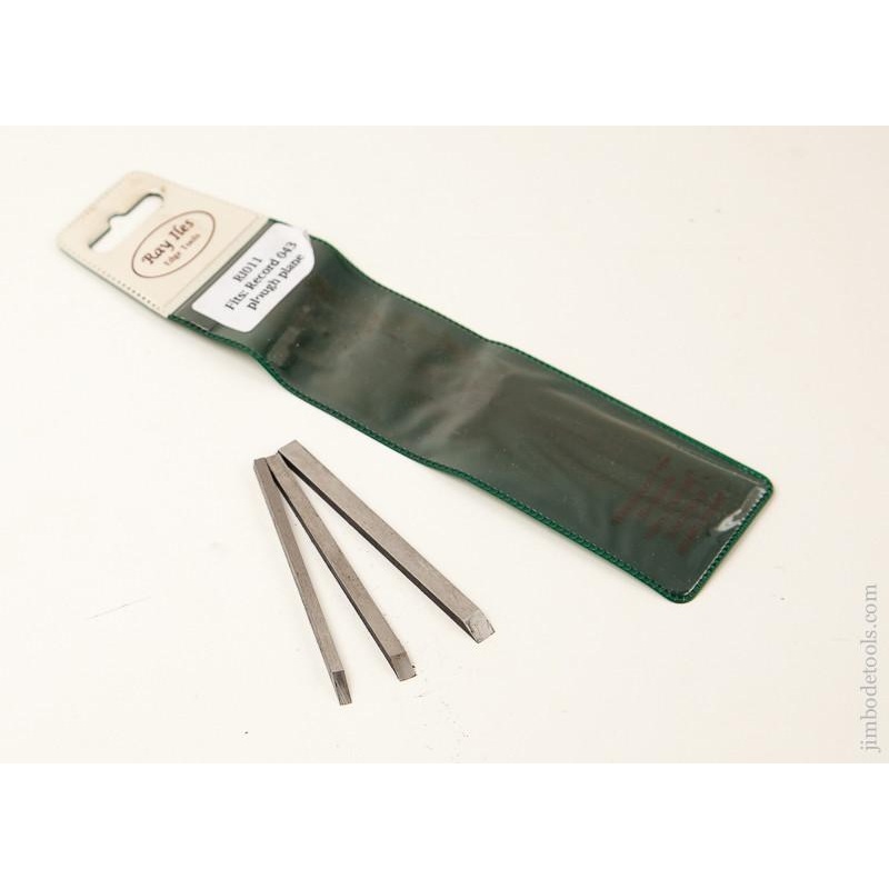Set of Three NEW Replacement Blades for RECORD No. 043 (also fit STANLEY No. 49 T&G plane) Plane by RAY ILES EDGE TOOLS – 71706M –