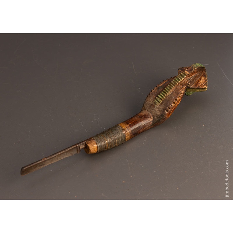 Spectacular Chip Carved Native American Crooked Knife – 116164