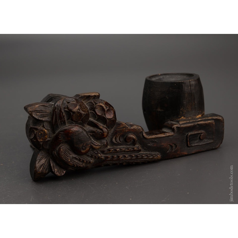 Spectacular Ornately Carved Early Sumitsubo Japanese Ink Line – EXCELSIOR 106409