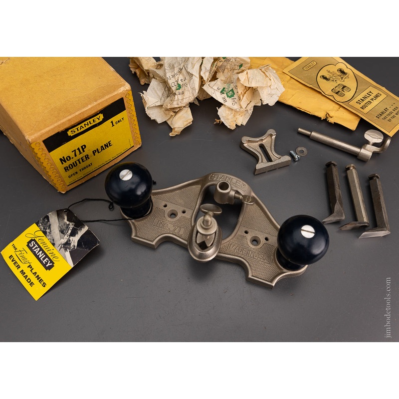 STANLEY No. 71P Router Plane 100% Mint & Complete in Box – 106207