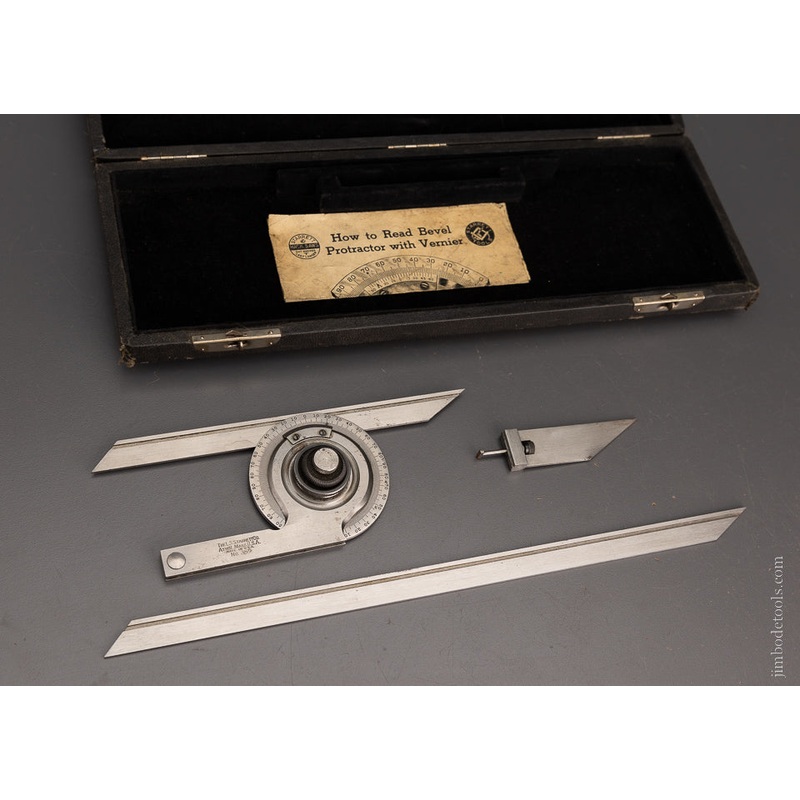 STARRETT No. 359 Bevel Protractor Mint in Box – 106357