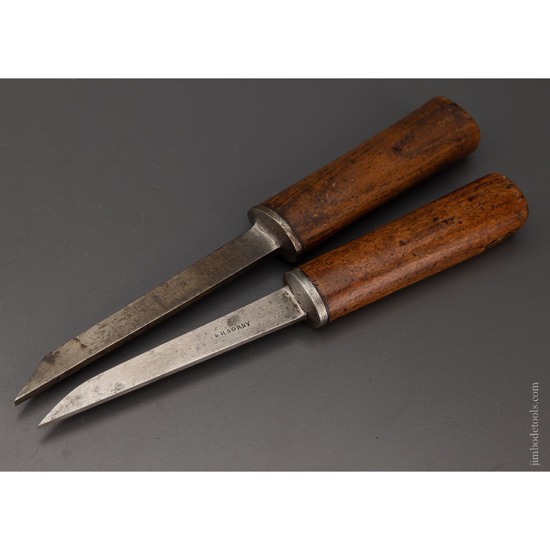 2 I. & H. SORBY Pig Sticker Mortise Chisels – 106058