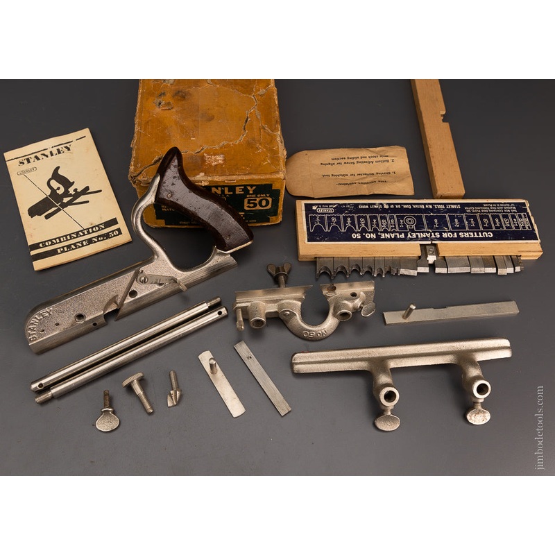 100% Complete STANLEY No. 50 Combination Plane Mint in Box – 106521