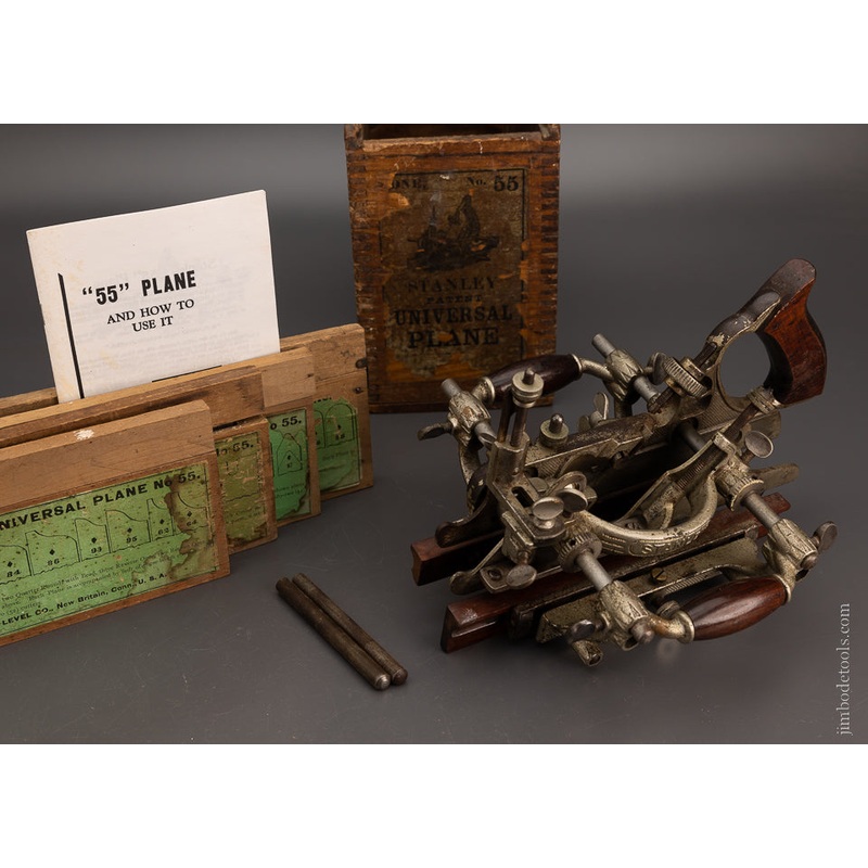 STANLEY No. 55 Combination Plane in Chestnut Box – 106710