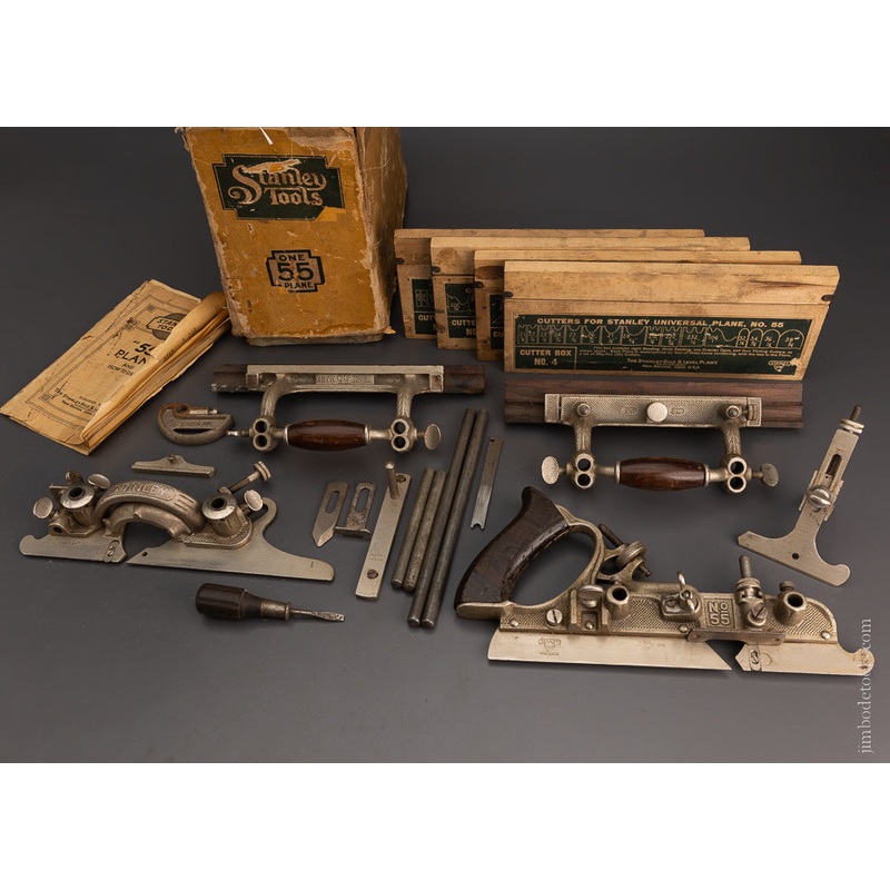 STANLEY No. 55 Combination Plane 100% COMPLETE in Original Box SWEETHEART  – 106640