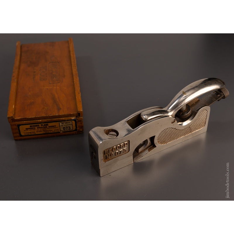 RECORD No. 073 Shoulder Rabbet Plane Fine in Original Box – 106972