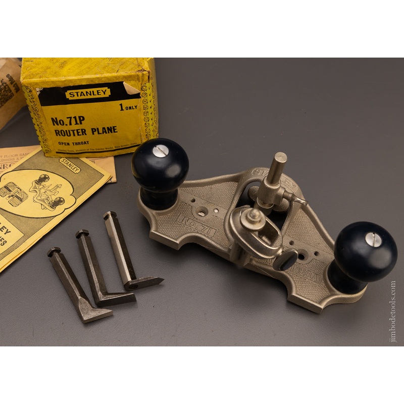 STANLEY No. 71P Router Plane 100% Complete Mint in Box – 106874