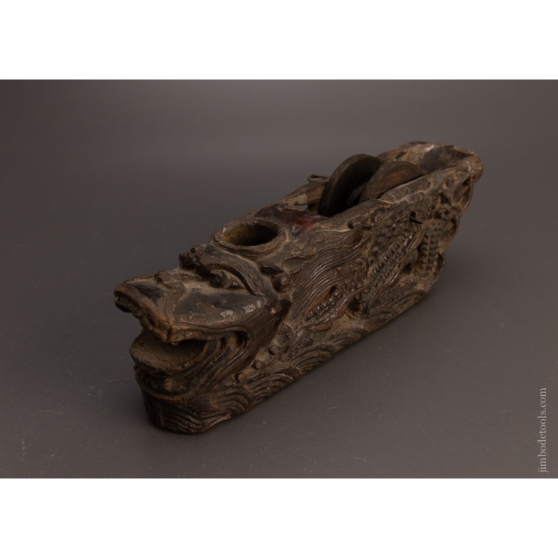 Stunning Carved Dragon Sumitsubo Japanese Ink Line – 106801