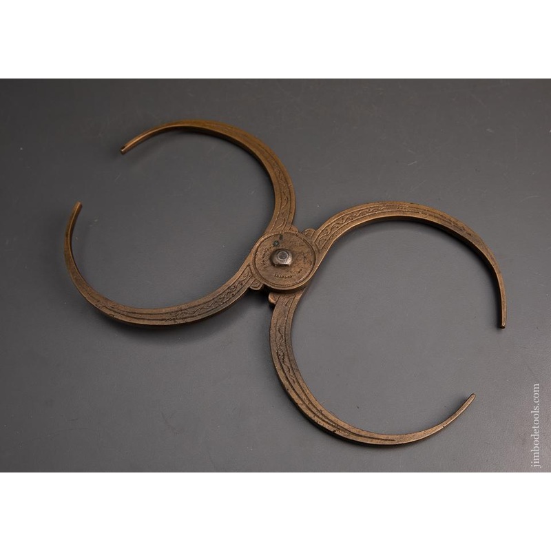Stunning! Massive Ornate Brass 10 1/2 inch Double Calipers — 94200