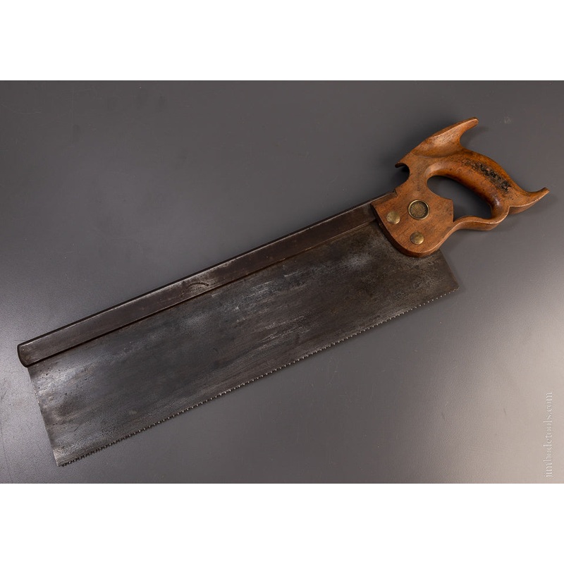 Rare Size 16 Inch DISSTON No. 4 Carcass Saw with REGAN PATENT Handle – 107036