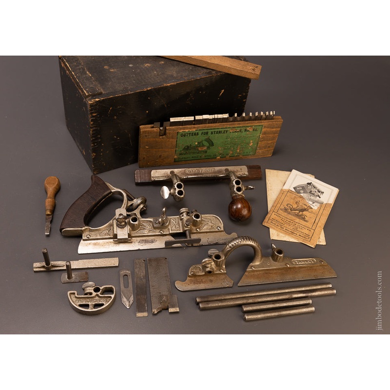 STANLEY No. 45 Combination Plane 100% Complete in Original Box – 106887
