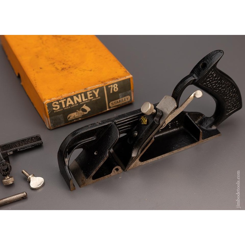 STANLEY No. 78 Duplex, Rabbet, and Filletster Plane 100% COMPLETE in Original Box – 98679