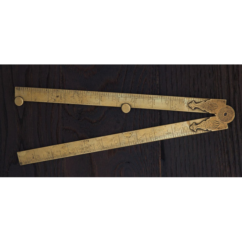 Stunning Ornate Brass Blacksmith’s Rule RABONE & SONS – 46376