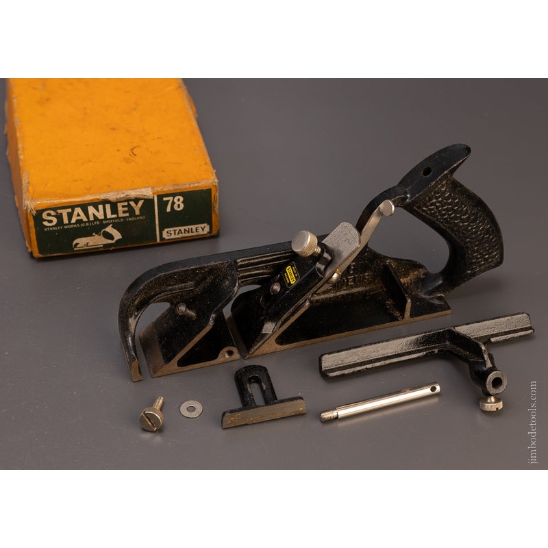100% Complete STANLEY No. 78 Duplex, Rabbet, and Filletster Plane Near Mint in Box – 107340