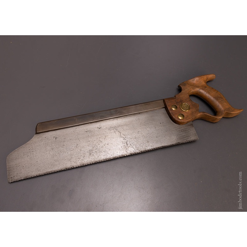 Rare DISSTON No. 9 REGANS PATENT Ergonomic Back Saw with Ogee Toe – 107338