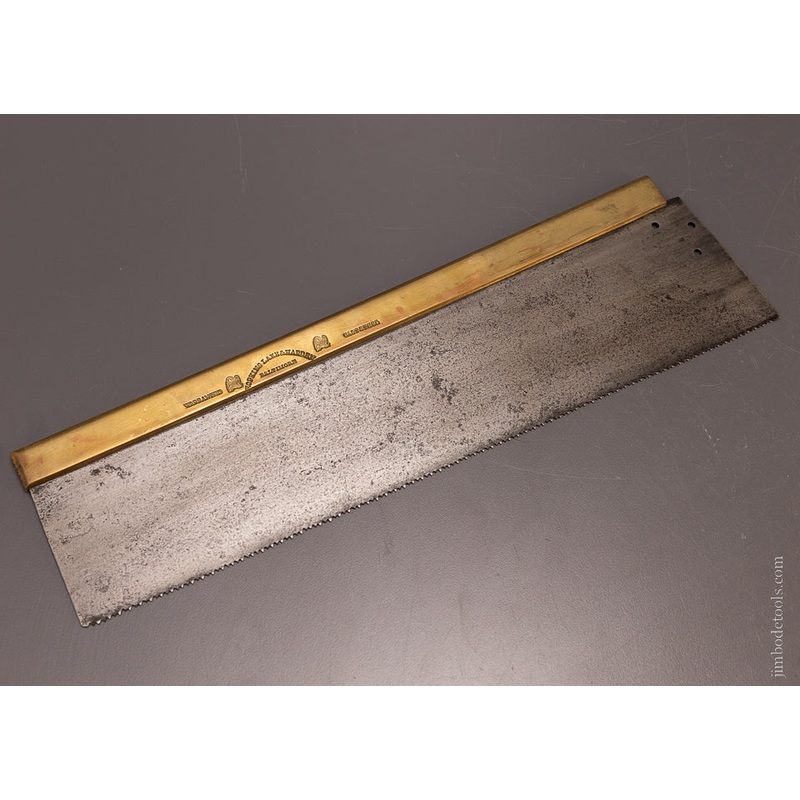 Rare & Fine Double Eagle HOPKINS LAKE & HARDEN BALTIMORE Brass Back Saw – 107226