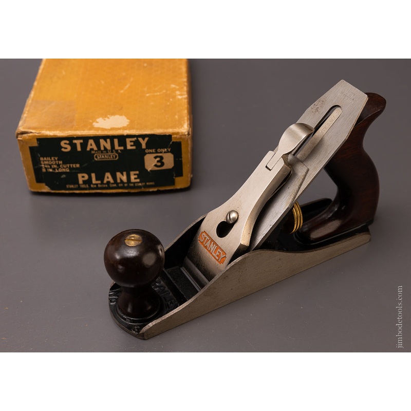 STANLEY No. 3 Smooth Plane Near Mint in Box – 107336