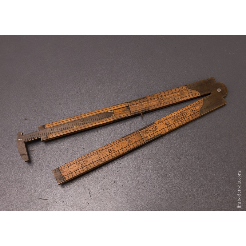 STANLEY No. 32 Boxwood Caliper Rule Good+ – 107281