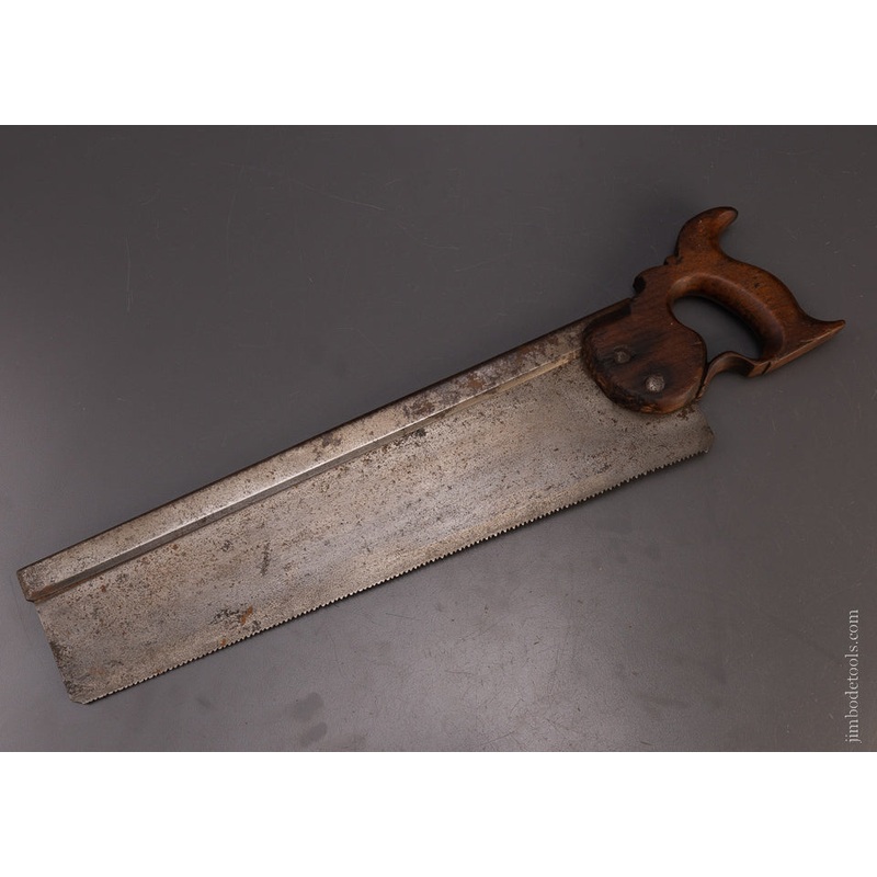 18th Century 16 Inch Back Saw with Riveted Handle – 107434