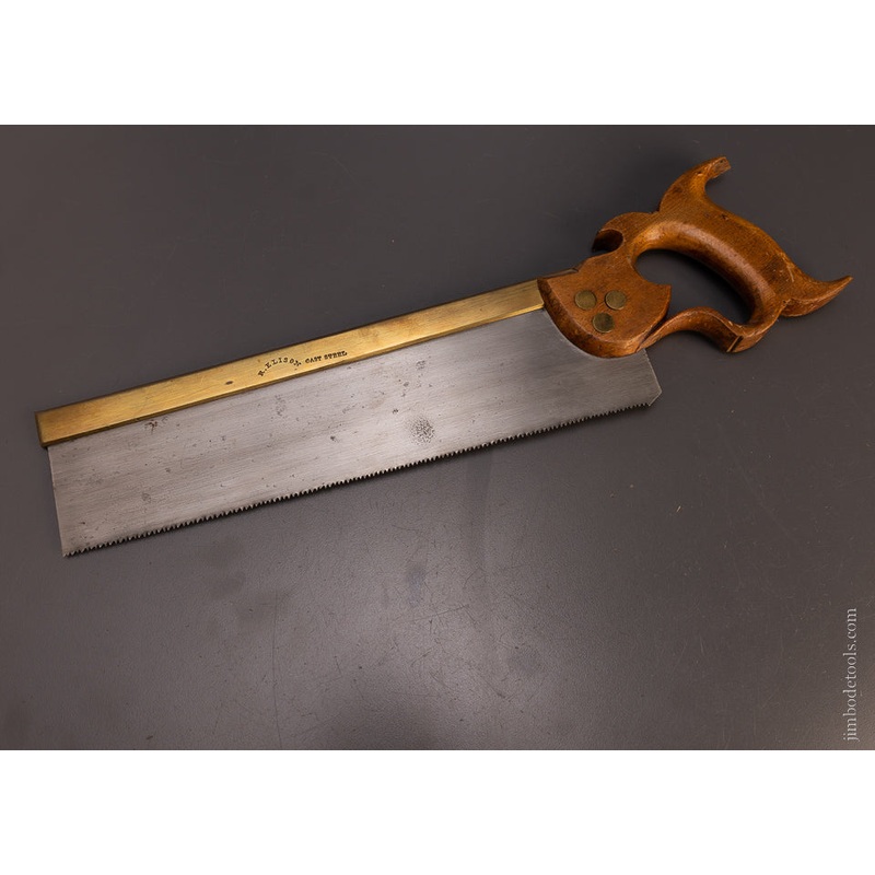 Rare R. ELISON Brass Back Carcass Saw – 107356