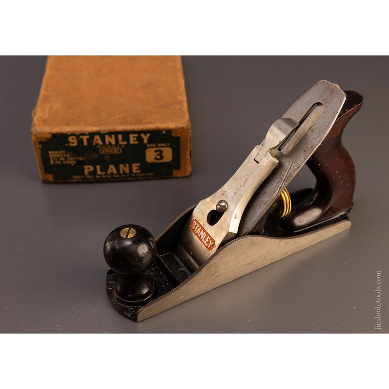 STANLEY No. 3 Smooth Plane Near Mint in Box – 107486